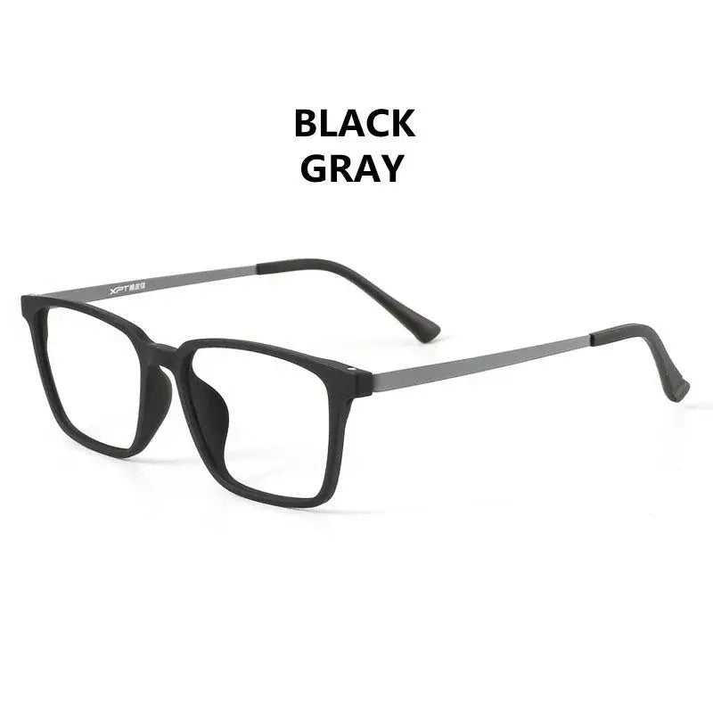 Kocolior Unisex Full Rim Square Tr 90 Titanium Hyperopic Reading Glasses 98221.