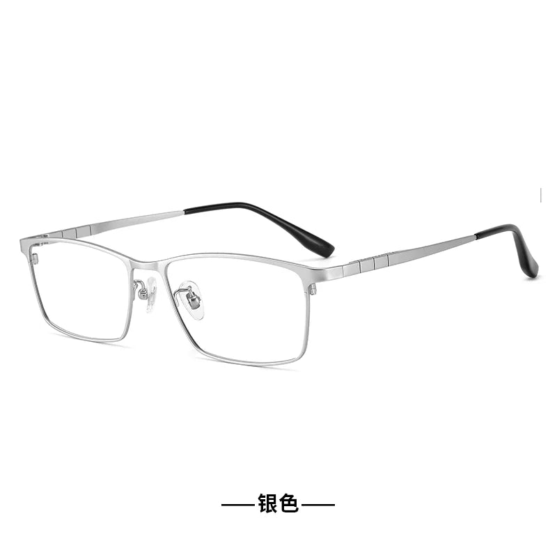 Reven Jate Unisex Full Rim Square Brow Line Titanium Eyeglasses 65023