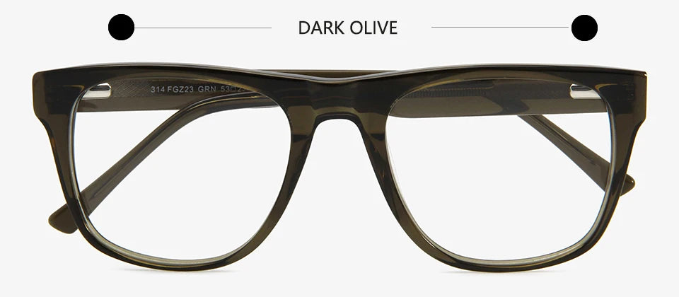 Esnbie Unisex Full Rim Square Acetate Eyeglasses 31423