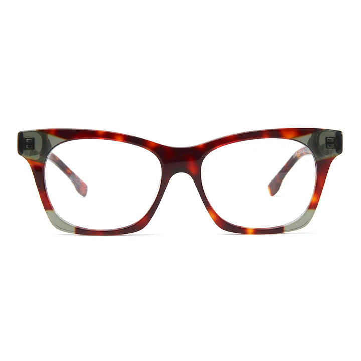 Esnbie Unisex Full Rim Square Cat Eye Acetate Eyeglasses 23024 Full Rim Esnbie   