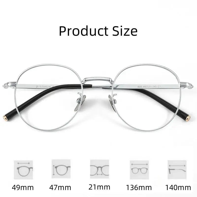 Hdcrafter Womens Full Rim Round  Titanium Frames 182000 — view 2 | Hdcrafter Eyeglasses at FuzWeb