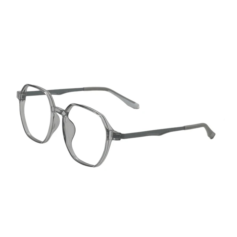 Kocolior Unisex Full Rim Polygonal Tr 90 Titanium Eyeglasses 256883