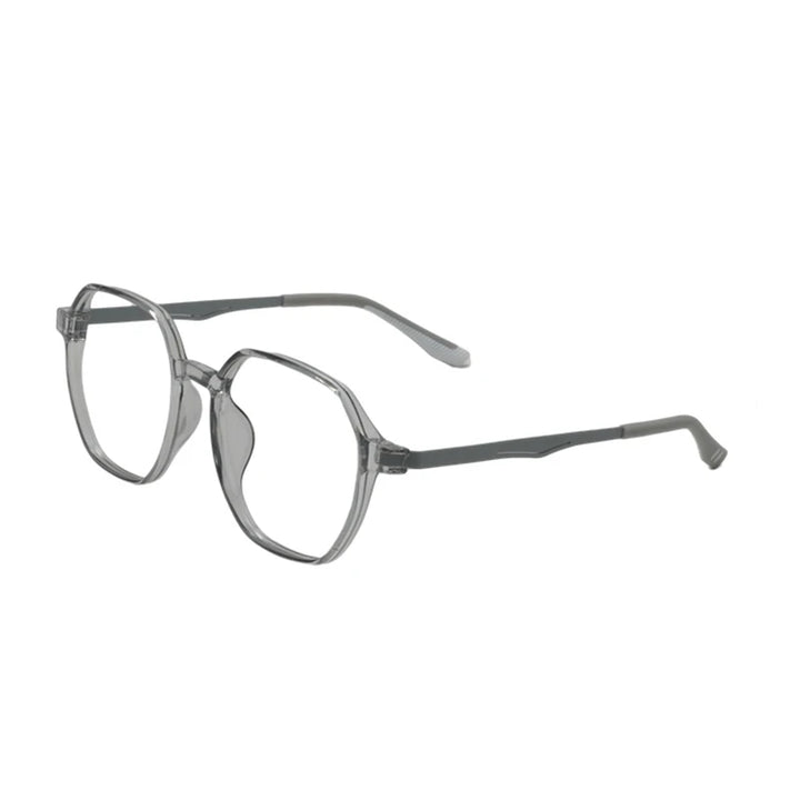 Kocolior Unisex Full Rim Polygonal Tr 90 Titanium Eyeglasses 256883