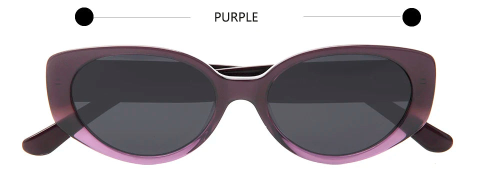 Esnbie Unisex Full Rim Oval Thick Temple Acetate Sunglasses 240161
