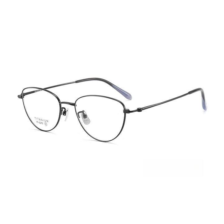 Yimaruili Women's Full Rim Oval Cat Eye Titanium Eyeglasses 62761