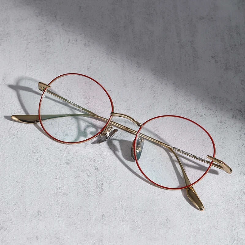 Black Mask Women's Full Rim Oval Round Titanium Eyeglasses 844158