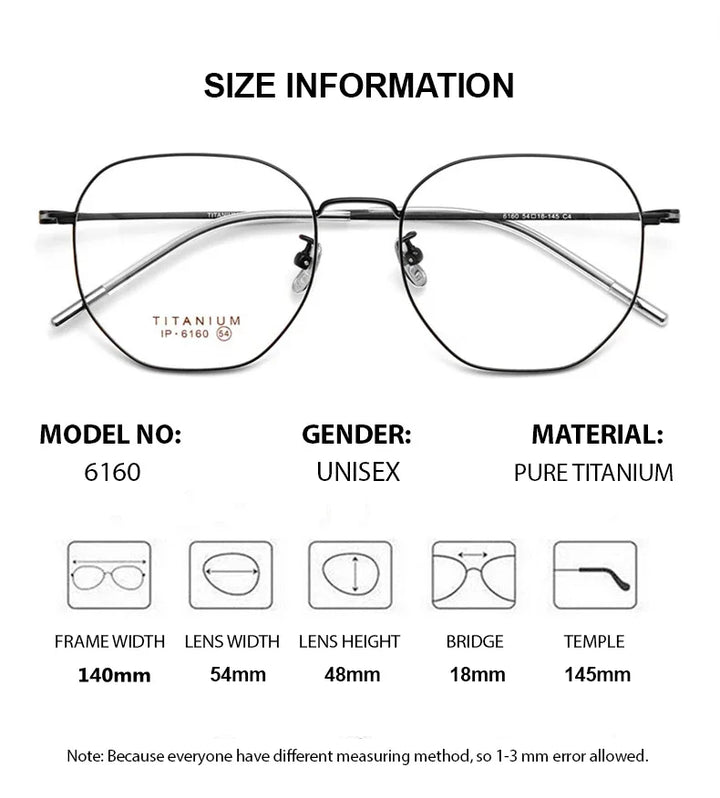 Summer Flower Full Rim Unisex Oval Square Titanium Eyeglasses 86160 Full Rim Summer Flower