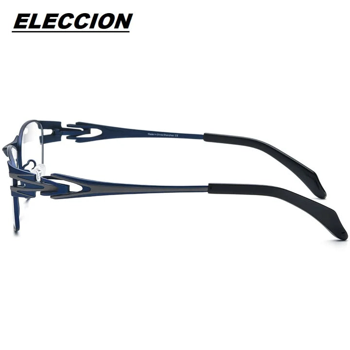 Eleccion Women's Full Rim Square Titanium Eyeglasses 185764