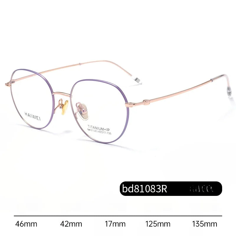 Xbora Women's Small Full Rim Flat Top Oval Titanium Eyeglasses  81083