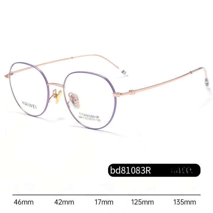 Xbora Women's Small Full Rim Flat Top Oval Titanium Eyeglasses  81083