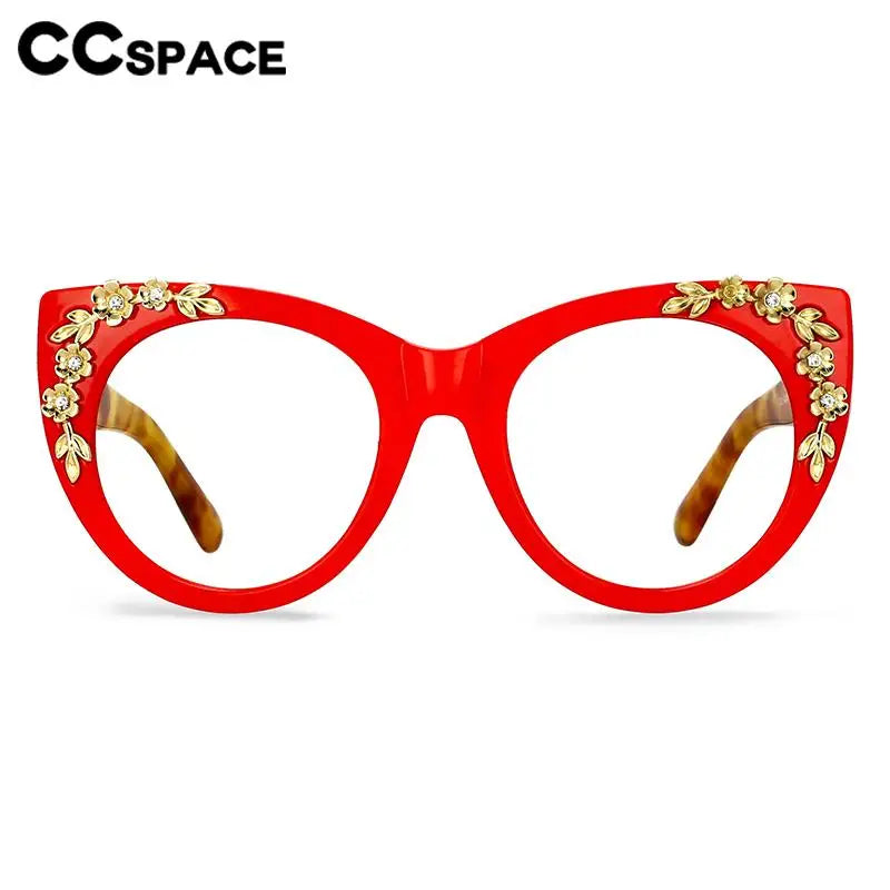 CCSpace Women's Full Rim Cat Eye Plastic Reading Glasses R57091 Reading Glasses CCspace   