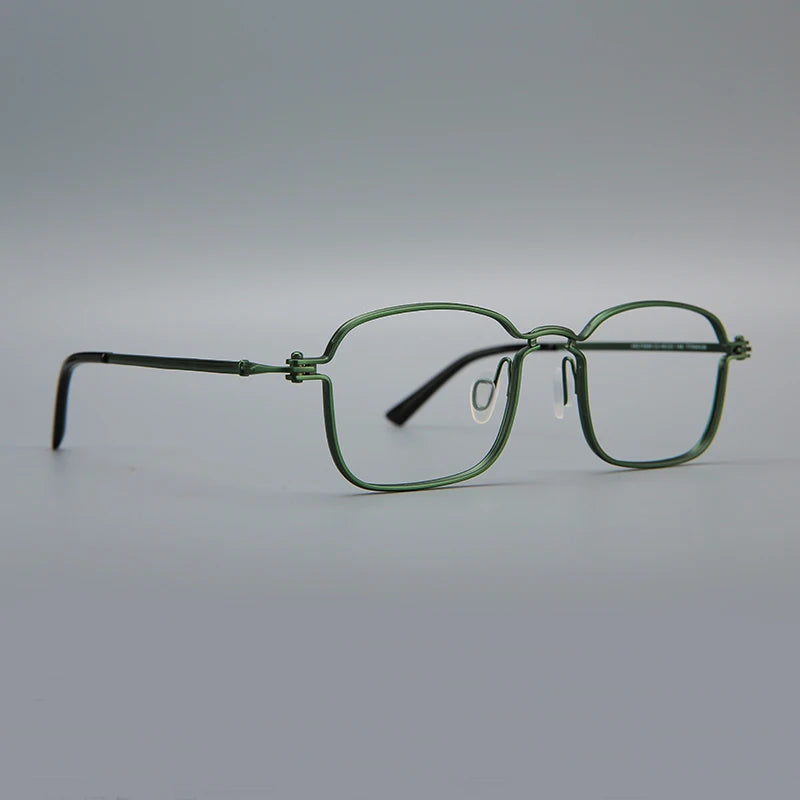 Black Mask Unisex Full Rim Square Titanium Eyeglasses 395898