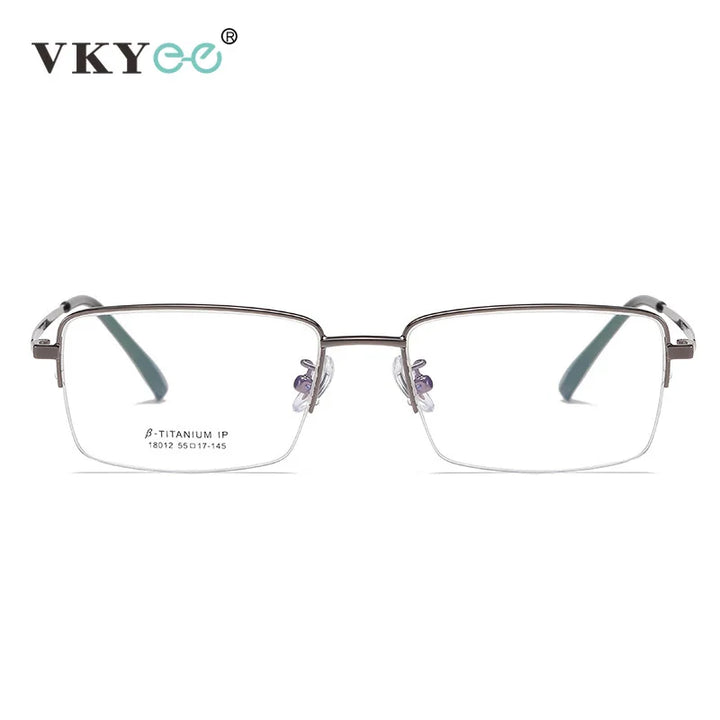 Vicky Unisex Semi Rim Square Polygon Titanium Reading Glasses 18012 Reading Glasses Vicky   