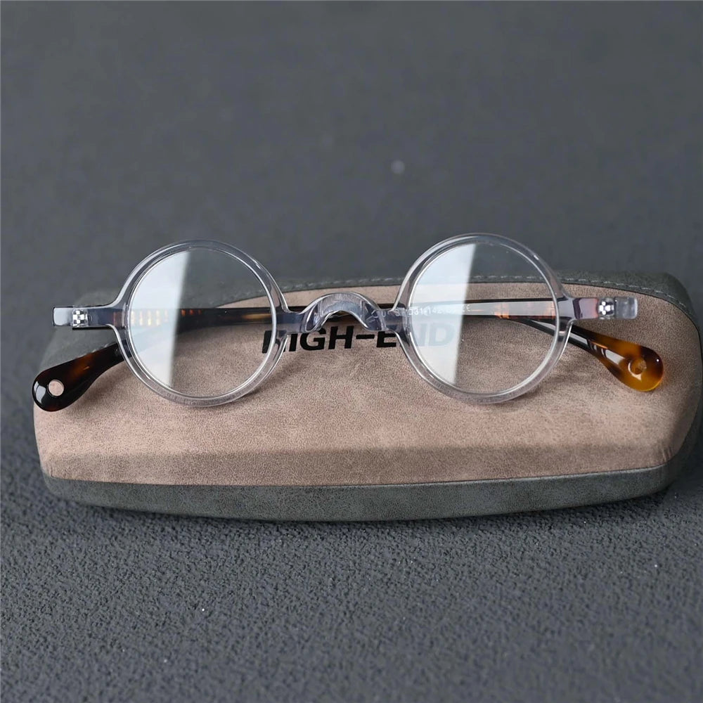 Cubojue Women's Full Rim Round Acetate Eyeglasses 31135