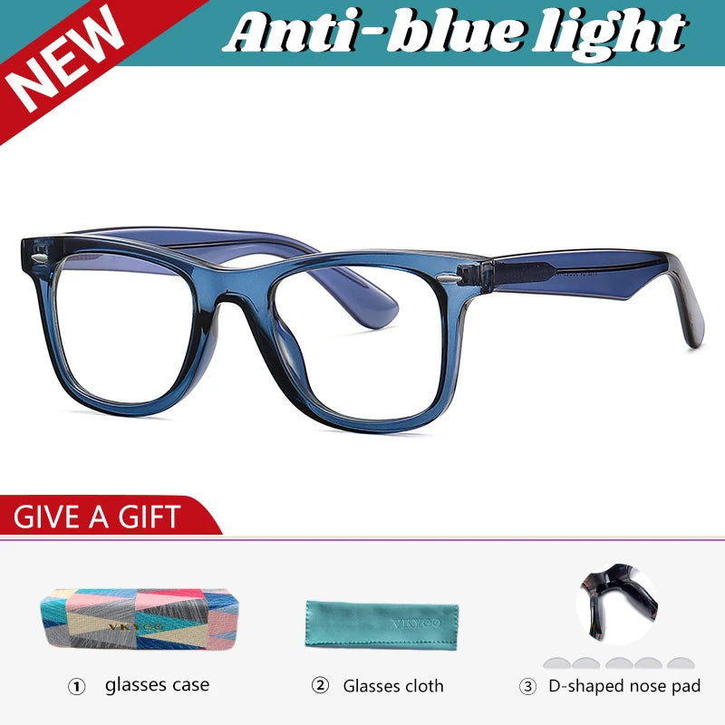 Vicky Unisex Full Rim Square Tr 90 Titanium Reading Glasses 21029