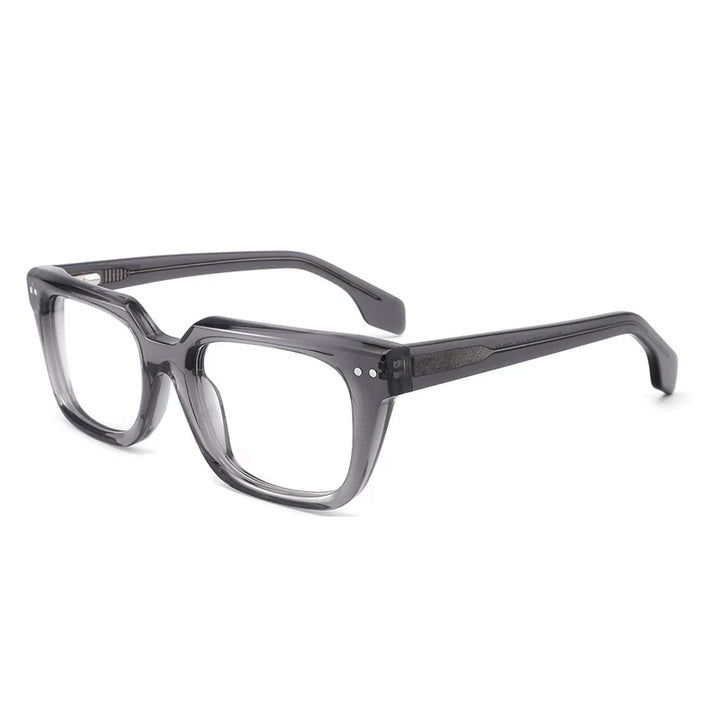 Gatenac Unisex Full Rim Square Brow Line Acetate Eyeglasses G1524 Full Rim Gatenac Gray  