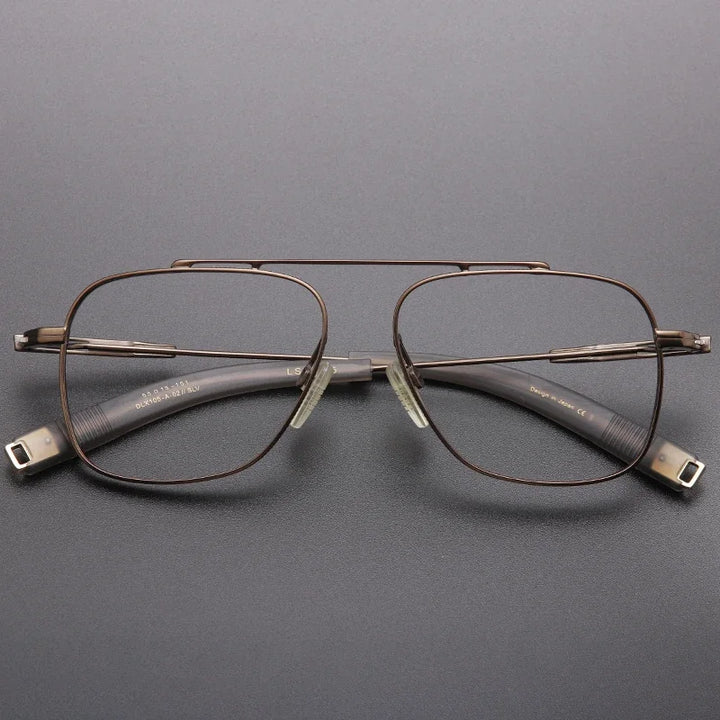 Aror Men's Full Rim Square Titanium Eyeglasses 199105