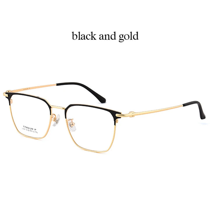 Handoer Unisex Full Rim Big Square Titanium Eyeglasses 941107 Full Rim Handoer C4