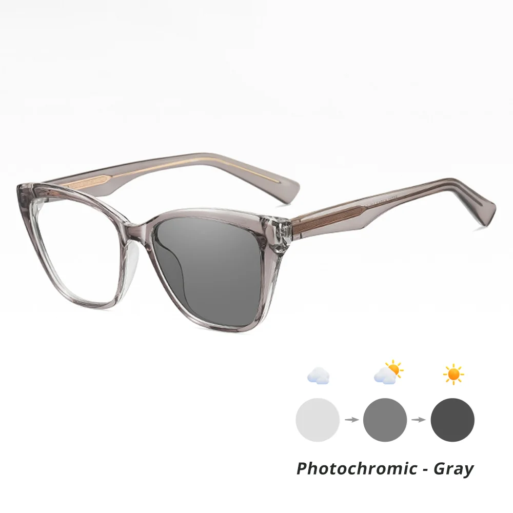 Ralferty Women's Full Rim Cat Eye Tr 90 Alloy Photochromic Eyeglasses 381731