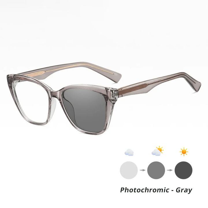 Ralferty Women's Full Rim Cat Eye Tr 90 Alloy Photochromic Eyeglasses 381731