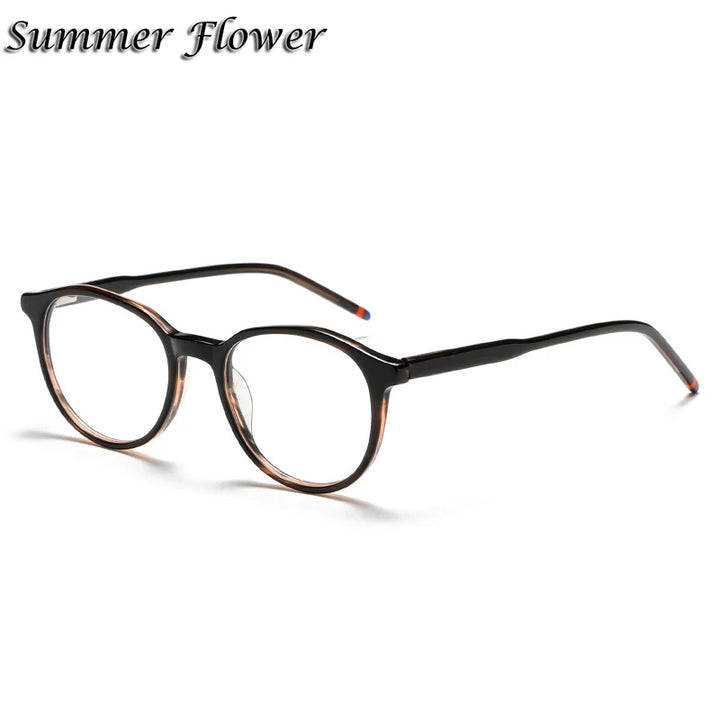 Summer Flower Women's Full Rim Oval Square Acetate Eyeglasses Ac1010