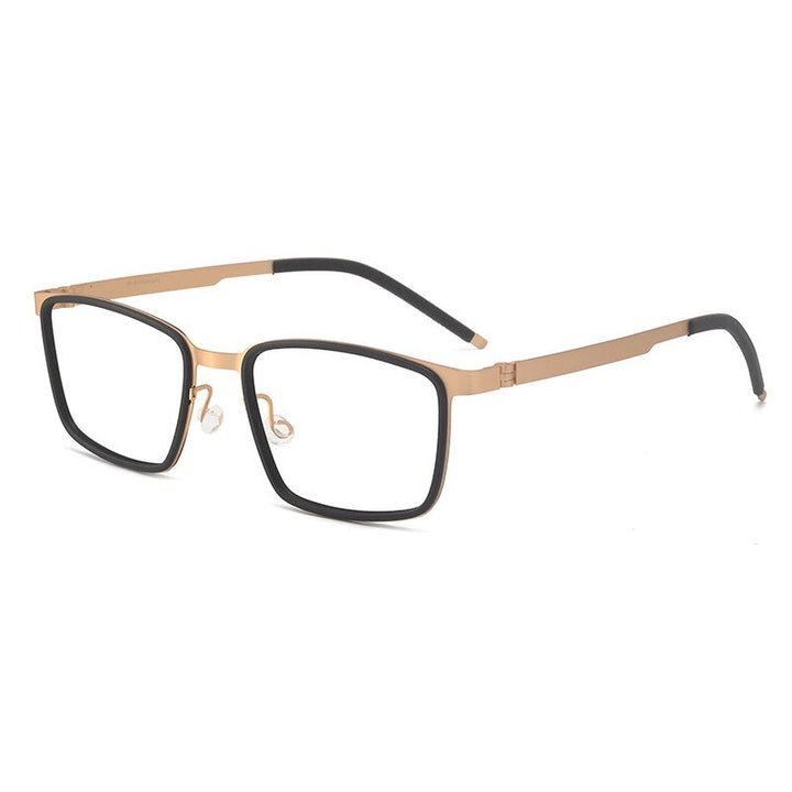 KatKani Unisex Full Rim Square Titanium Eyeglasses 9711 Full Rim KatKani Eyeglasses   