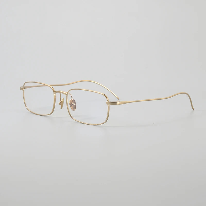 Muzz 0001 unisex small square titanium prescription eyeglasses — view 5