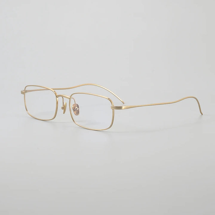 Muzz 0001 unisex small square titanium prescription eyeglasses — view 5