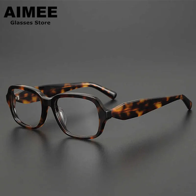 Aimee Unisex Full Rim Square Thick Acetate Eyeglasses 5002