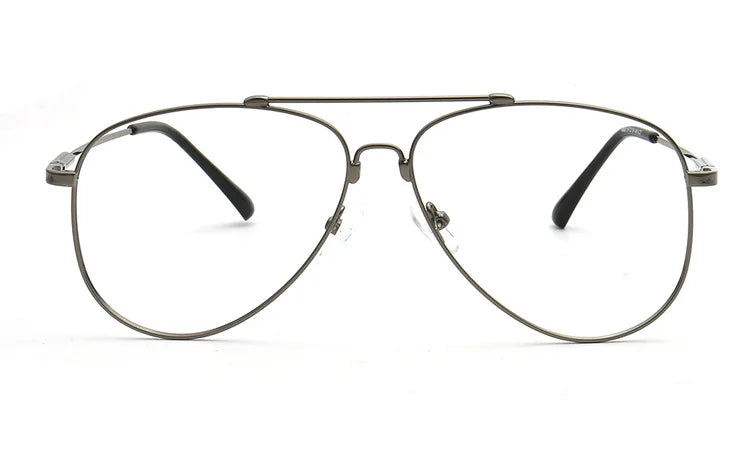 Muzz Men's Full Rim Oval Double Bridge Alloy Eyeglasses 69224