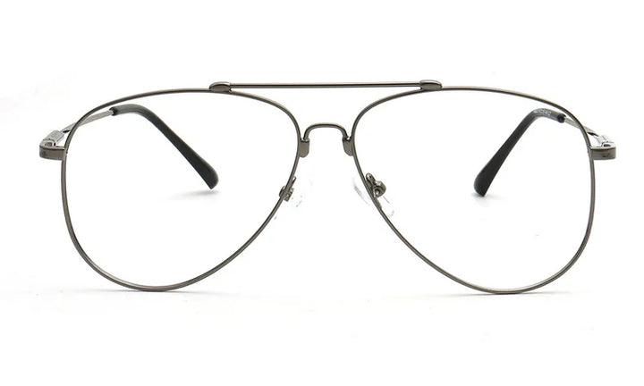 Muzz Men's Full Rim Oval Double Bridge Alloy Eyeglasses 69224