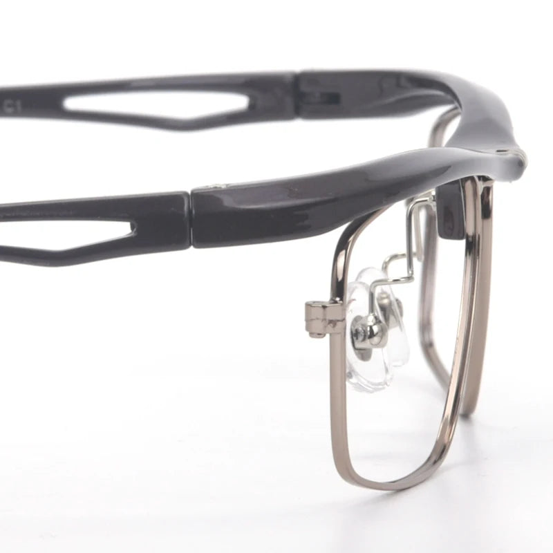 Muzz 9807 unisex flip up square alloy prescription eyeglasses — view 13