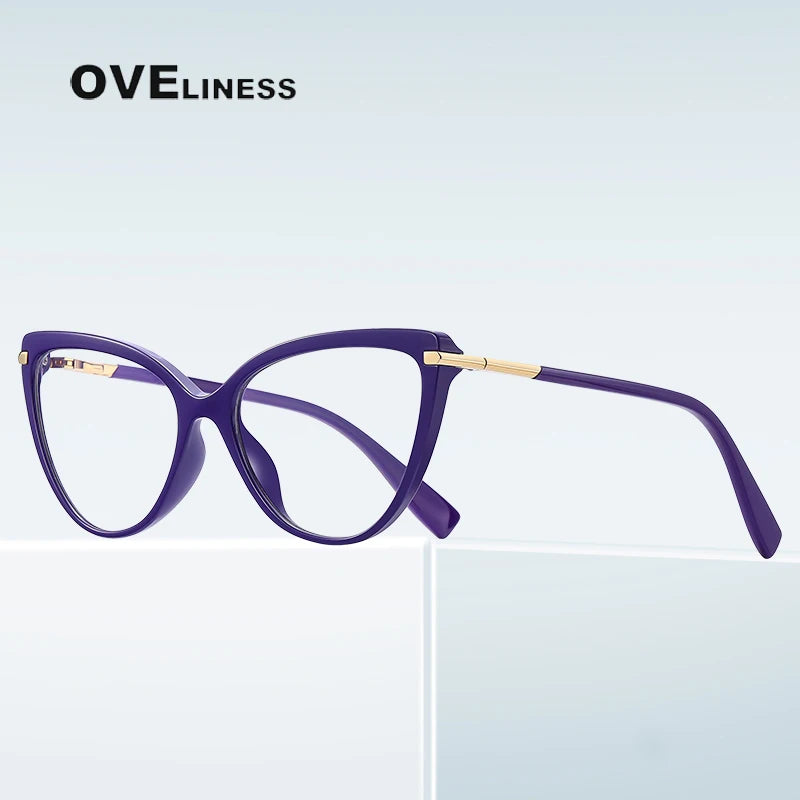 Oveliness Women's Full Rim Square Tr 90 Titanium Eyeglasses 22098