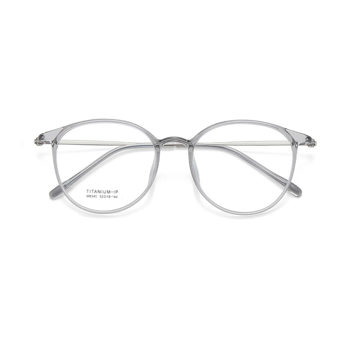 Yimaruili Unisex Full Rim Round TR-90 Titanium Eyeglasses M8345 — view 4 | Yimaruili at FuzWeb