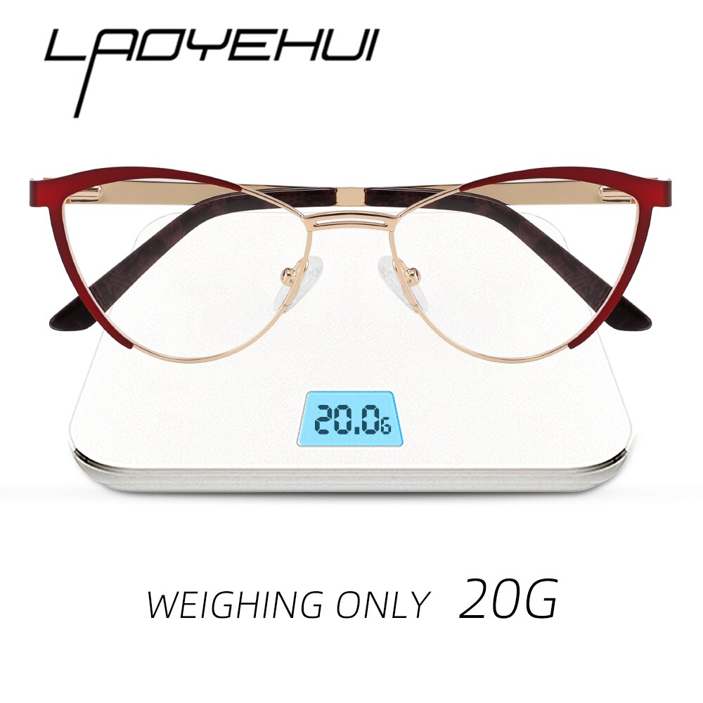 Laoyehui Women's Full Rim Cat Eye Alloy Hyperopic Reading Glasses Glr8069 Reading Glasses Laoyehui   
