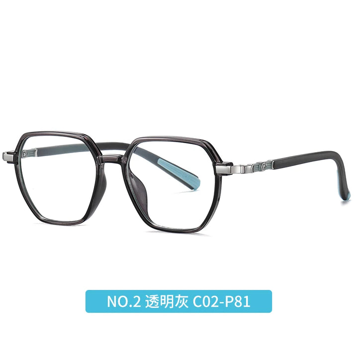 Vicky Youth Unisex Full Rim Polygonal Tr 90 Titanium Eyeglasses 5127 Full Rim Vicky TR5127-C2 CHINA 