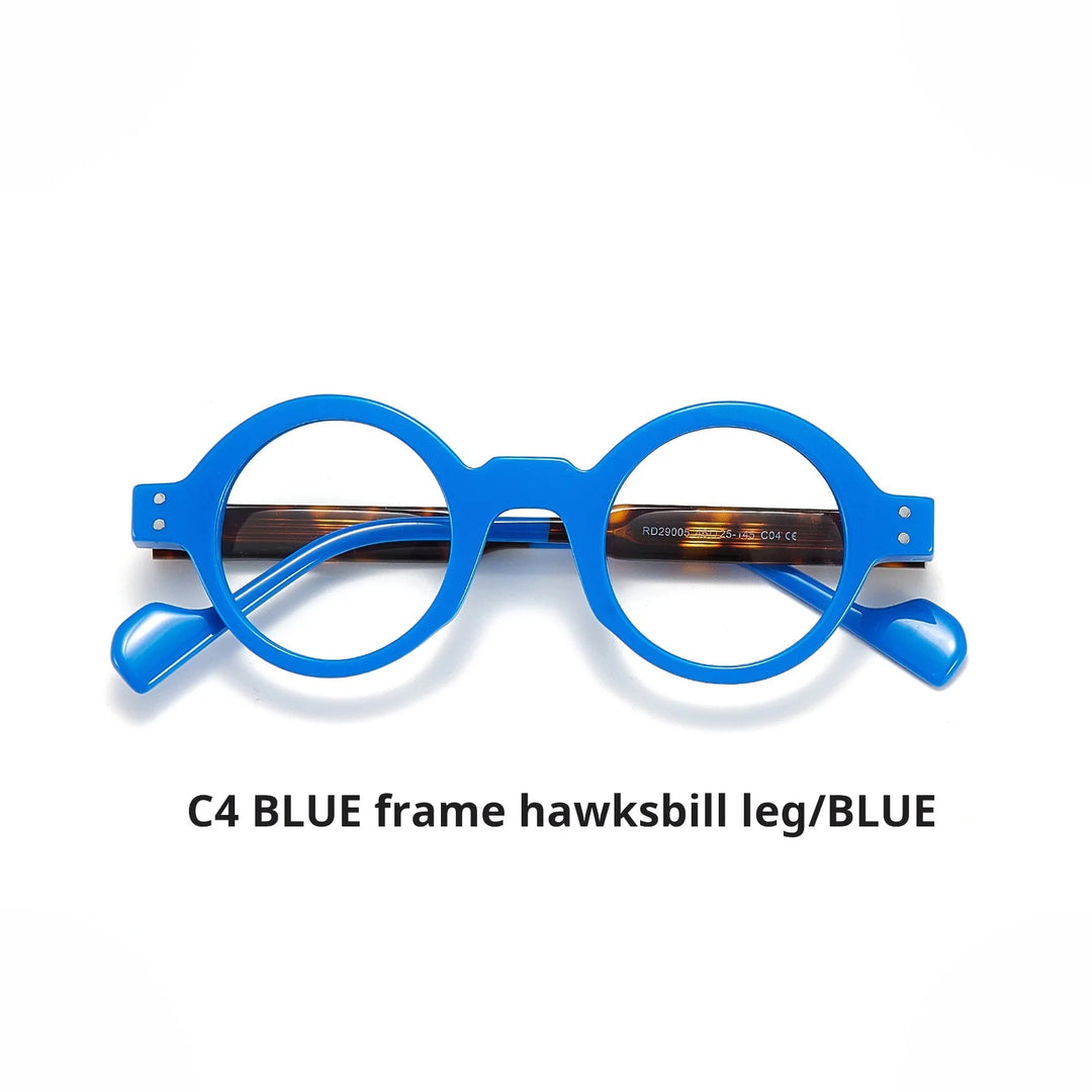 Momoja Unisex Full Rim Round Acetate Eyeglasses 90265