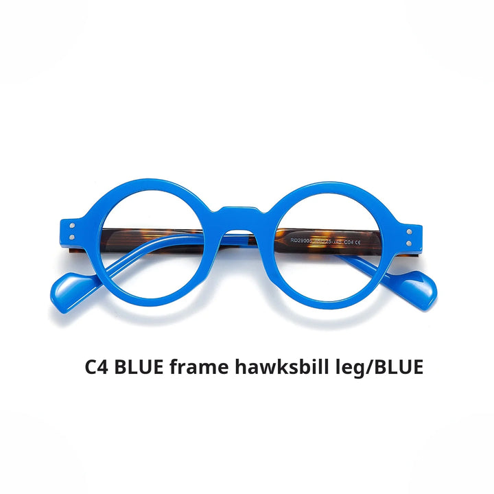 Momoja Unisex Full Rim Round Acetate Eyeglasses 90265