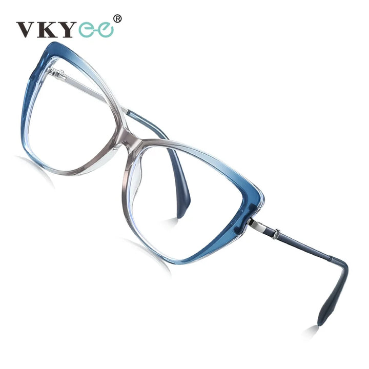 Vicky Women's Full Rim Oval Butterfly Tr 90 Alloy Reading Glasses 77236
