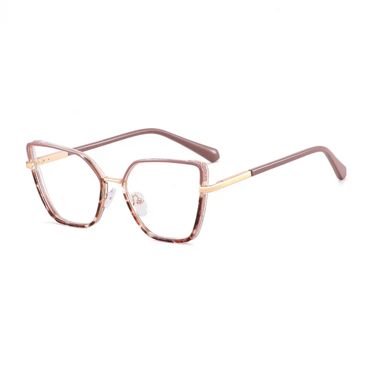 Ralferty Women's Full Rim Square Cat Eye Acetate Eyeglasses R82144 Full Rim Ralferty C7 Cameo CHINA 