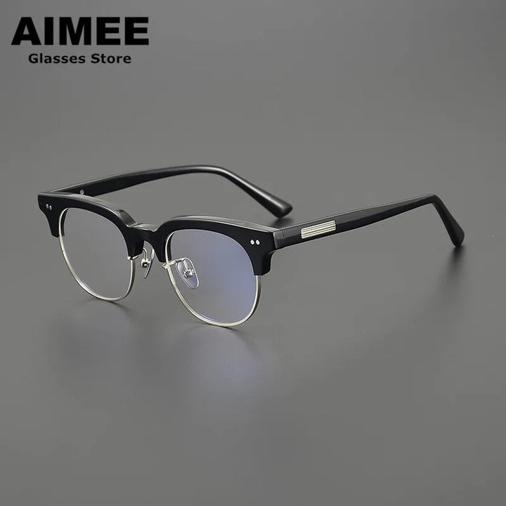 Aimee Unisex Full Rim Round Acetate Eyeglasses 14749