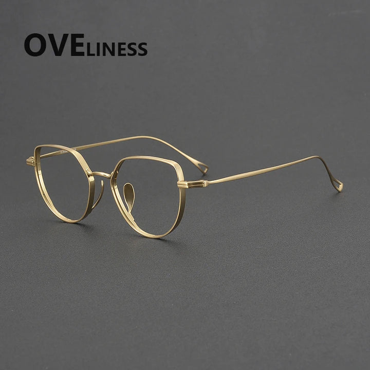 Oveliness Unisex Full Rim Square Cat Eye Titanium Eyeglasses 643002