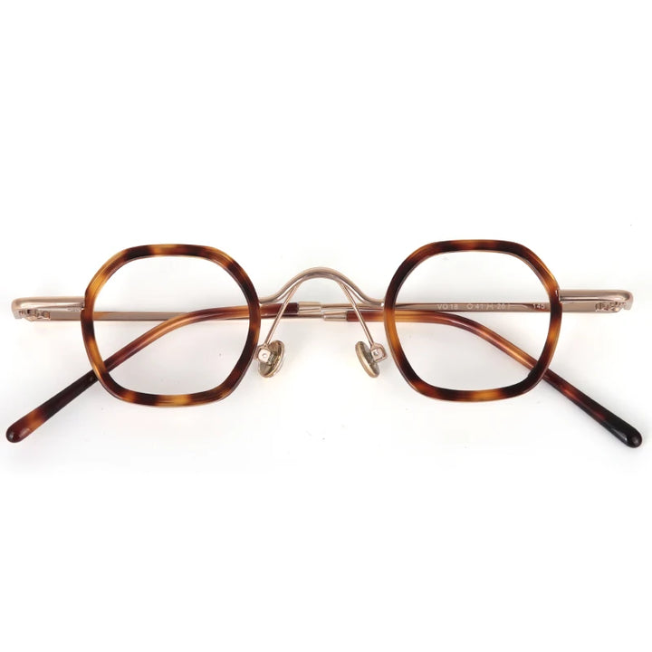 Aror Women's Full Rim Flat Top Square Alloy Acetate Eyeglasses 74018