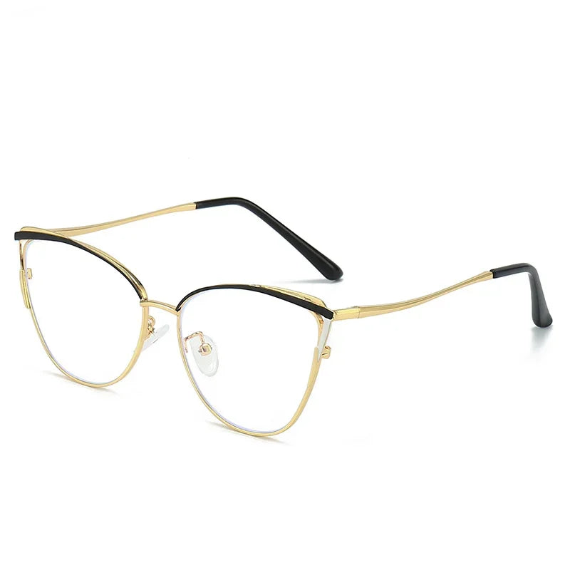 Aror Women's Full Rim Oval Cat Eye Alloy Eyeglasses 9740 Full Rim Aror C4