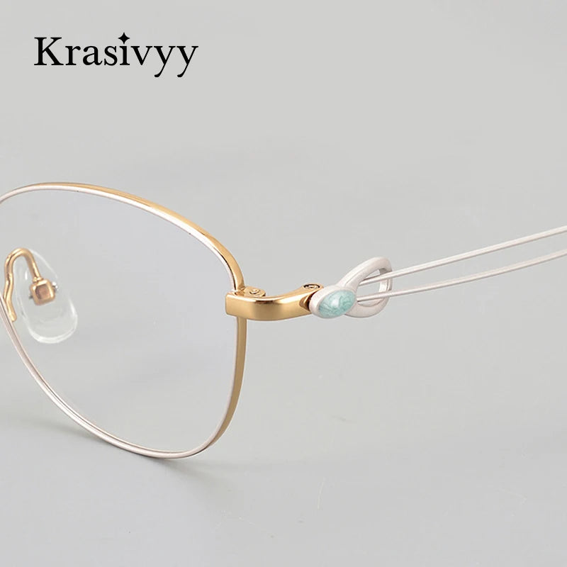 Krasivyy Women's Full Rim Oval Round Square Eyeglasses 443014 Full Rim Krasivyy   