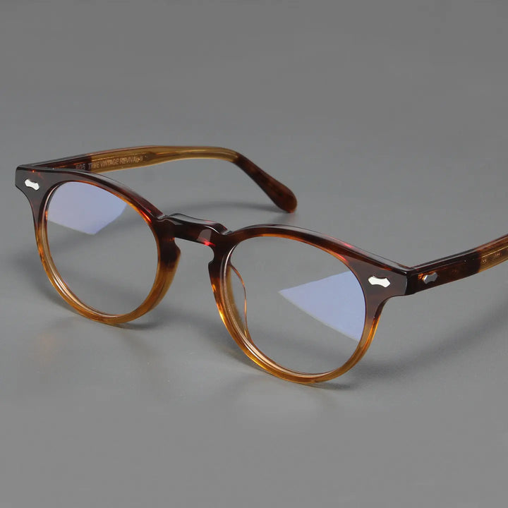 Black Mask Unisex Full Rim Round Acetate Eyeglasses BM-M505