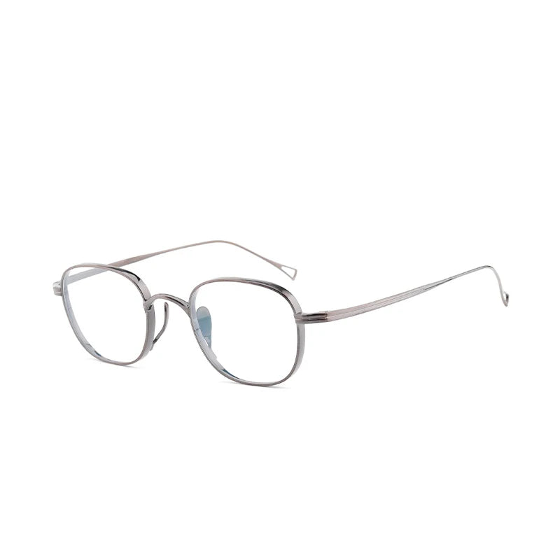 Bobbie Unisex Full Rim Small Square Titanium Eyeglasses 611439