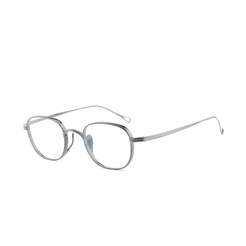 Bobbie Full Rim 101400 Unisex Polygon Square Titanium Frames FuzWeb