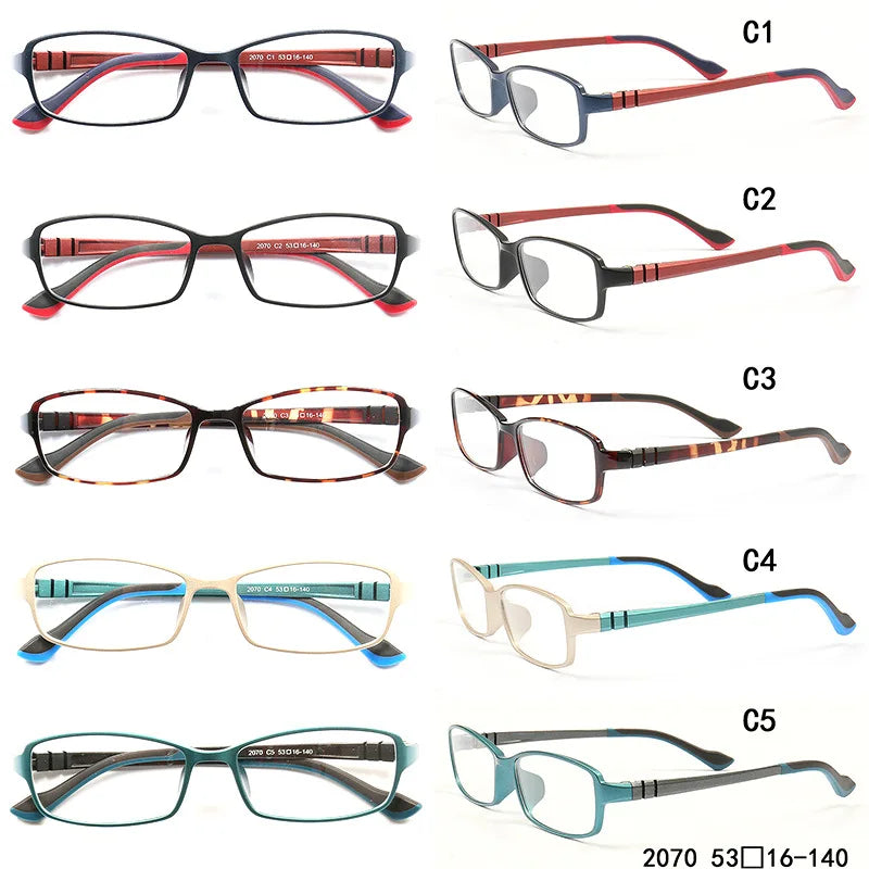 Cubojue Unisex Full Rim Square Plastic Reading Glasses 2070 Reading Glasses Cubojue   