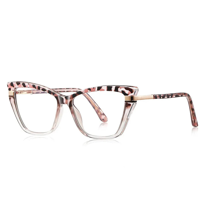 CCspace Women's Full Rim Butterfly Tr 90 Titanium Reading Glasses 310902